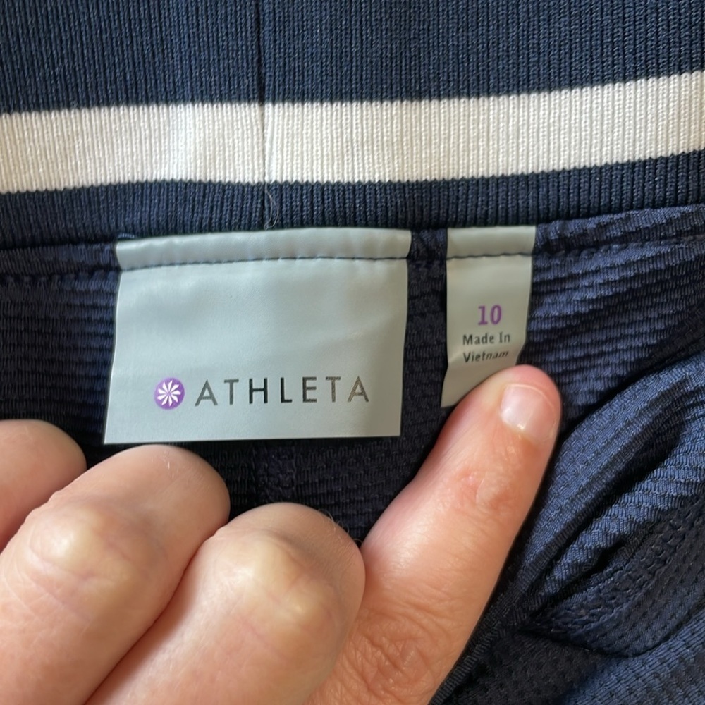 Athleta NWOT Sonara Skort Navy Blue Elastic Waistband Size 10 - Picture 7 of 7